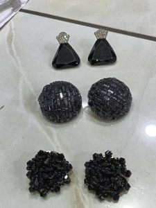Three Black Earring Combo