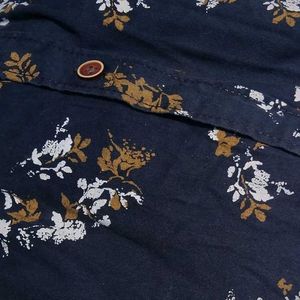 Floral Print Button-Up Shirt