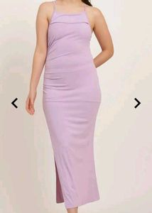 Lilac Bodycon Midi Dress