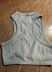 Light Blue Cropped Tank Top