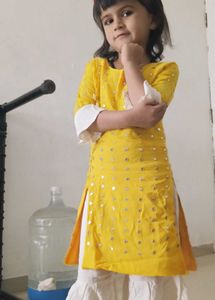 Yellow Kurta With Palazzo