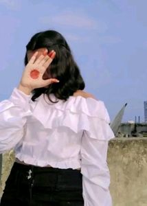 White Offshoulder Puff Sleeves Crop Top