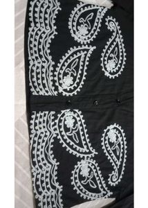 Black Paisley Embroidery Zara Dupe Shirt