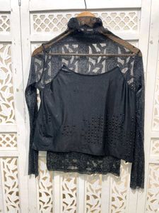 Black Embellished Top A