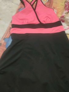 Pink &amp; Black Swim Dress