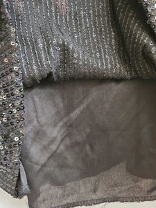 Sparkling Black Sequin Gown
