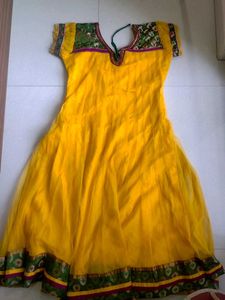 🌼 Vibrant Yellow Traditional Anarkali 🌻