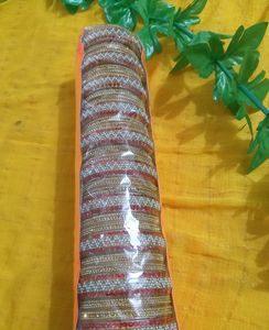 Red Golden Kade Bangles