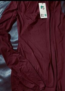Newme Burgundy Choker Mini Dress