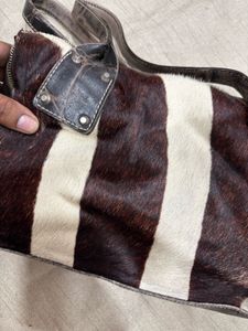 Vintage Zebra leather handbag