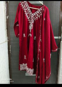 🔥 Price Drop 🔥 New Maroon Kurta Set With Dupatta