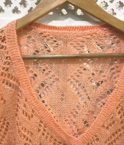Discount ON.. Crochet Oversized Cute V Neck Top