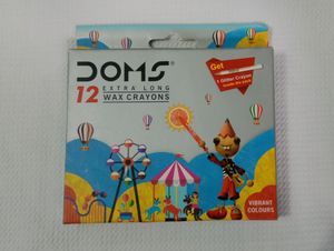 DOMS 12 Colours Wax Crayons