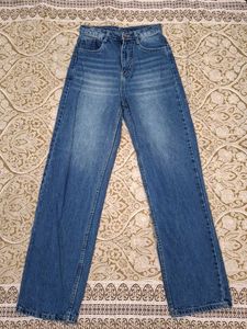 Blue Wide Leg Jeans