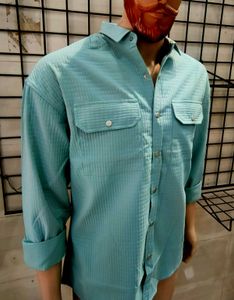 Aqua Textured Shirt