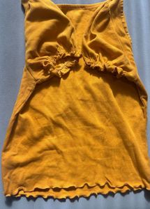 Mustard Crop Top