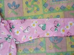Stitched Pink Butterfly Night Suit