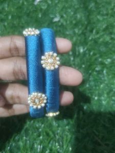 Blue Silk Thread Bangles