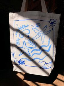 Hand-Painted Tote Bag