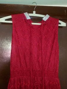Maroon Colour Elegant Party Dress