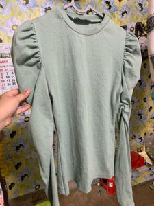 Shein Ribbed Full Sleeves Top