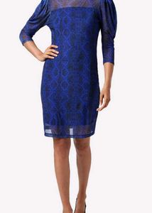 Blue Snake Print Dress