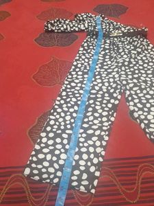 Black &amp; White Polka Dot Jumpsuit