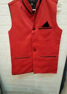 Red Galaxy Nehru Vest High Quality