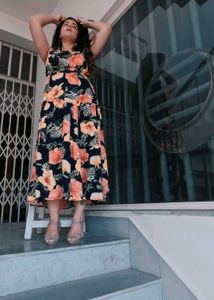 Blue Cotton Maxi Dress