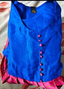 Pink and Blue Frock Dress