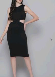 Chic Black Cutout Dress