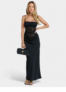 Black Lace Maxi Dress