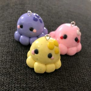 Handmade Clay Octopus Charms!💙