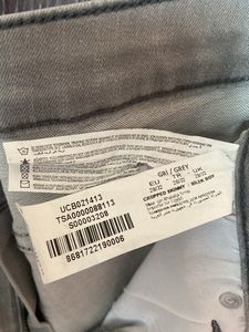 Grey Mid-rise Skinny Fit Denim