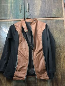 Two-Tone Leather Jacket