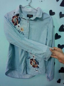 Denim Embroidery Shirt