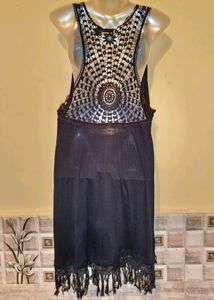 🎁Buy 2 Get 1 Free🎁Black Fringe Beach Dress