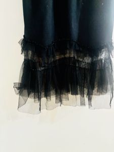 Black T-Shirt Dress with Teddy Bear