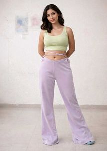 Lilac Flared Trousers