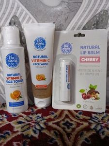 Combo Of The Moms Co Face Wash, Toner &amp; Lip Balm
