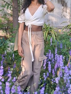 White Forever 21 Wrap Top