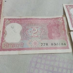 five 2 rupees note on sale