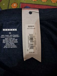 Blue V-neck full sleeved tshirt