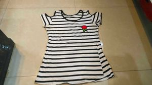 Striped Cold Shoulder Top