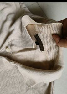 Beige Knit Sweateshirt