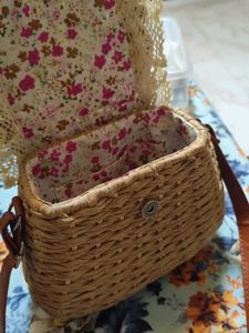 Mauritius Bamboo Skin Crochet Sling Bag