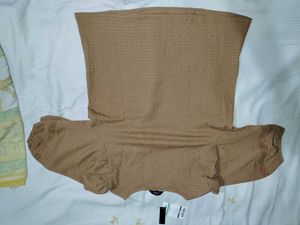 Brown Knit Top