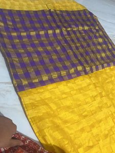 Tissu Model Mustard Colour Saree