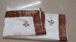 Elegant White Saree