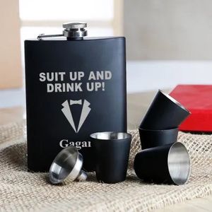Hip Flask Gift Set with Box Packaging